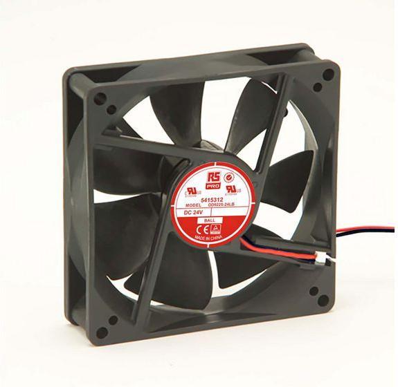 Produktbild RS PRO Lüfter 92x92x25mm 24VDC 1,9W 61,2m³/h (92 mm, 2x)