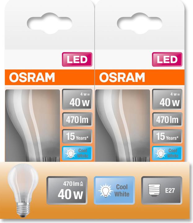 Image du produit Osram Star Classic A (E27, 4 W, 470 lm, 1 x, E)