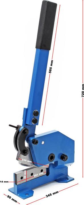 Produktbild Wiltec Handhebelschere Hebelschere 200mm Blechschere Schlagschere Metallschere Manuell (345 mm)