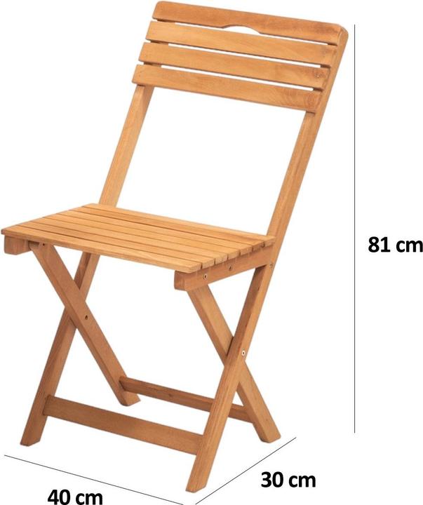 Actual product image Kalune Design Folding Garden Table Two Chairs Set