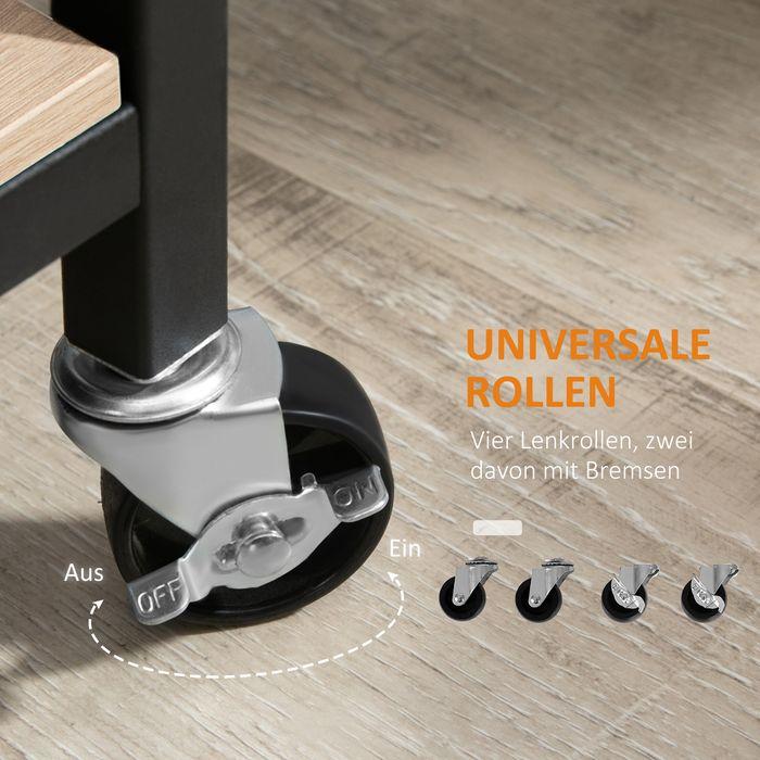Immagine prodotto Swisshandel24 Carrello di servizio Carrello da cucina Carrello da cucina con 2 livelli e maniglia Carrello con