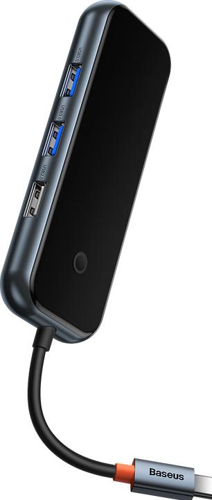 Produktbild Baseus AcmeJoy 5-Port Type-C HUB AdapterType-C to HDMI*1+USB3.0*2+USB2.0*1+Type-C PD&Data *1Dark Gray (USB-C, 5 Ports)