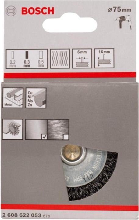 Produktbild Bosch Professional Zubehör PRO Metal clean Scheibenbürste, gerader Schaft, 75 x 0,3 mm