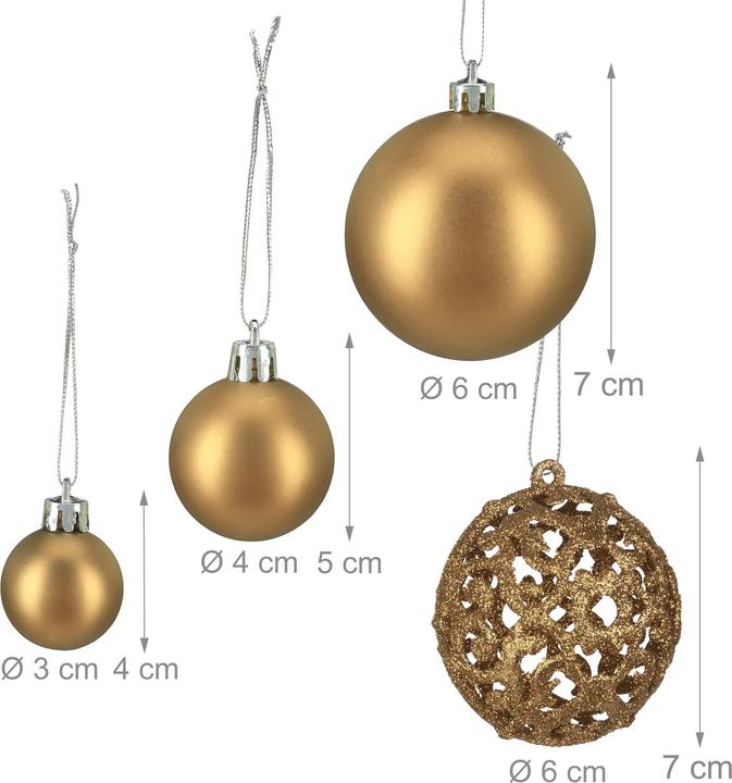 Actual product image Relaxdays 50x palline-natale (50 -part)