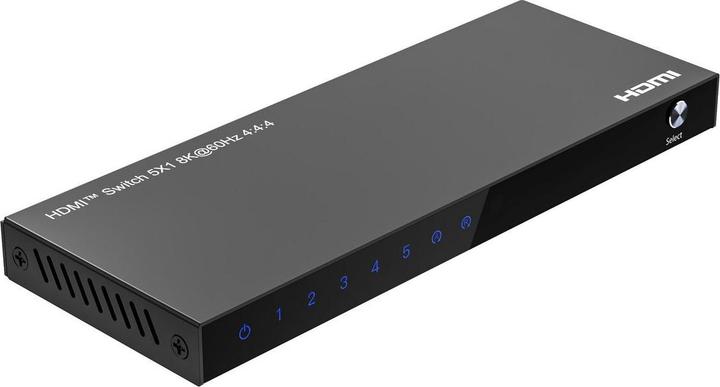 Actual product image MicroConnect 8K@60Hz HDMI Switch 5x1, HDCP