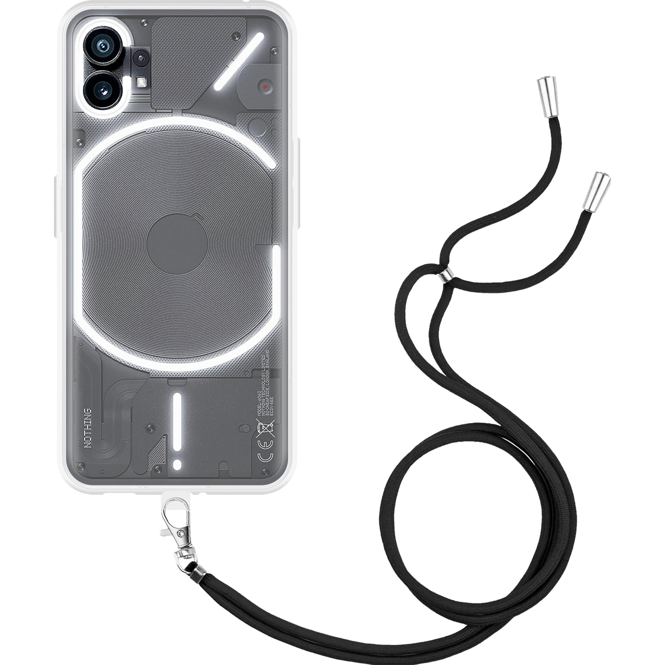 Thumbnail - Cazy Handykette Hülle Kompatibel mit Nothing Phone (1) - Silikon Handyhülle mit Band Necklace Hülle -, Handykette, Trans...