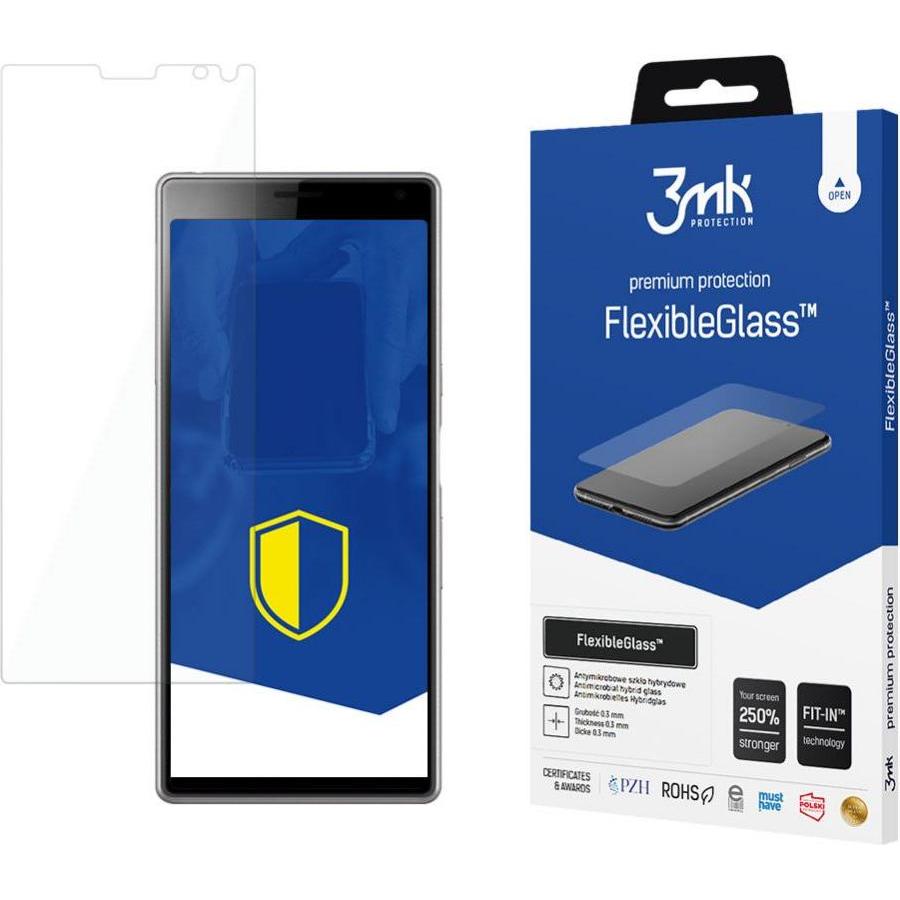 3MK FlexibleGlass Sony Xperia 10 Szkło Hybrydowe XA3 (1 Stück, Sony Xperia XA3), Smartphone Schutzfolie, Transparent