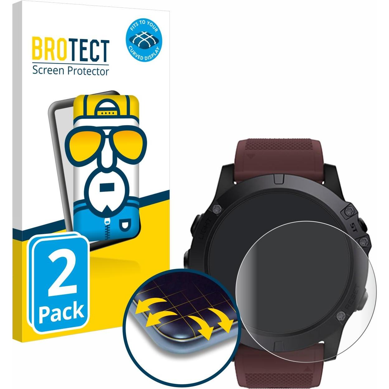 BROTECT Fullscreen Schutzfolie Displayschutz Folie Klar Transparent, Smartwatch Schutzfolie, Transparent