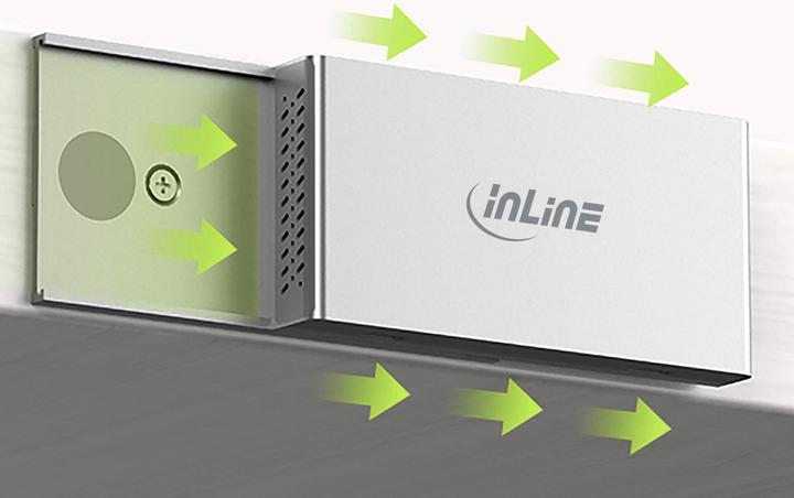 Image du produit InLine ® 4-Port Magnetic USB Hub, 2x USB-C, 2x USB-A, 10Gb/s, Aluminiumgehäuse (USB-C, 4 ports)