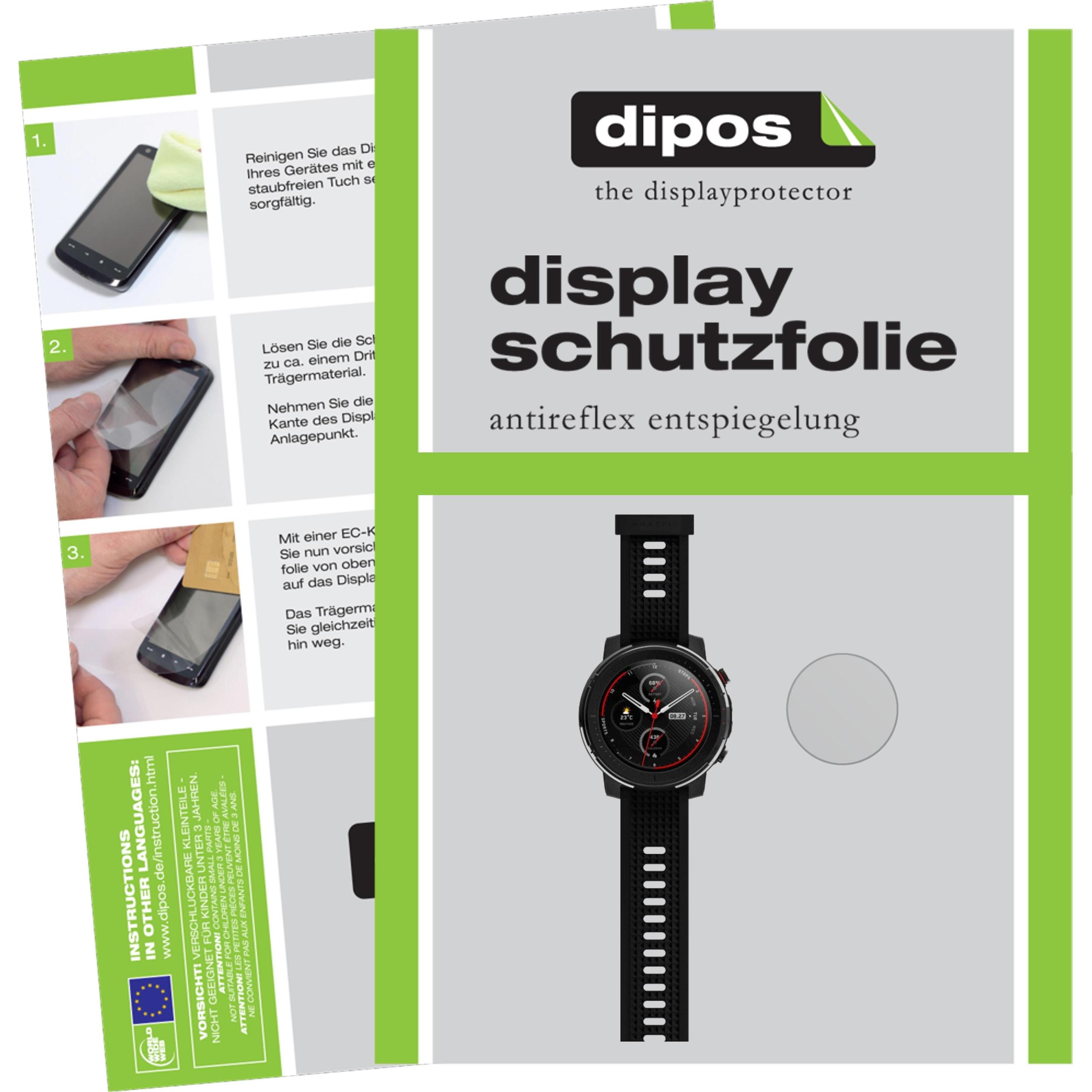 Dipos Displayschutzfolie Antireflex, Smartwatch Schutzfolie, Transparent