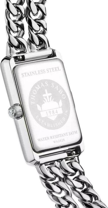 Image du produit Thomas Sabo Damenuhr rechteckig silberfarben (Horloge analogique)