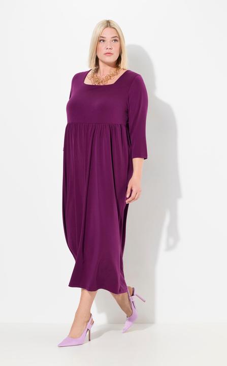 Produktbild Ulla Popken Jerseykleid, A-Linie, Farbe, Carree-Ausschnitt (54)