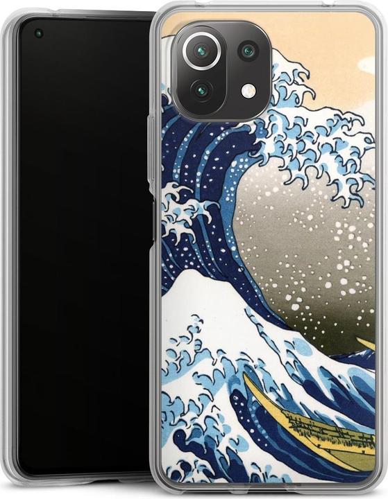 Produktbild DeinDesign Silikon Hülle für Xiaomi Mi 11 Lite Handyhülle Case Smartphone Schutzhülle Die grosse Welle vor (Xiaomi Mi 11 Lite)
