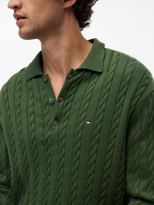 Actual product image Tommy Hilfiger Classic Cotton Cable Ls Polo (M)