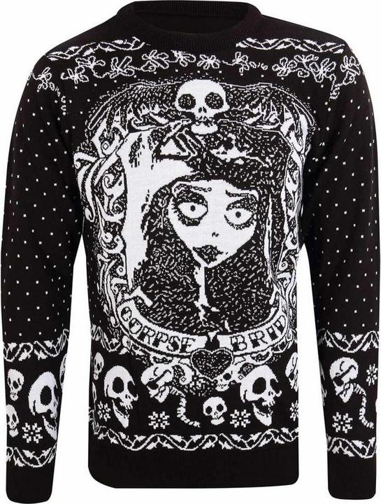 Actual product image Universal Textiles Unisex Adult Skulls Knitted Sweatshirt (S)
