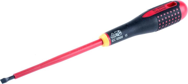 Produktbild Bahco BE-8050S - ERGO Isolierter Schraubendreher für Schlitzschrauben mit 3-Komponenten-Griff, VDE (Schlitzschrauben)