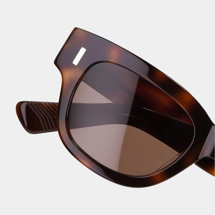 Image du produit James Dixon Havanna/Braun – Lennox – Quadratisch – Acetat – Sonnenbrille
