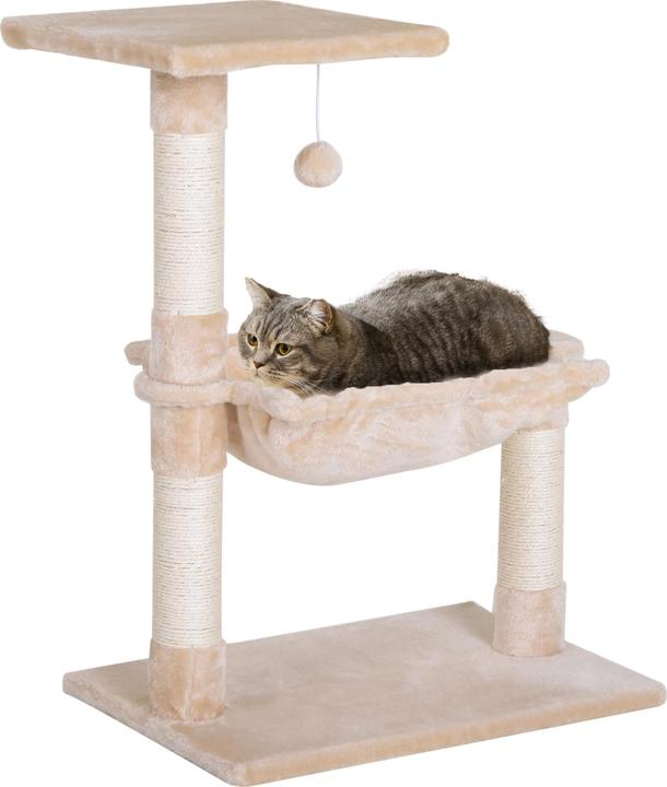 Produktbild PawHut Katzenbaum mit Sisalsäulen (70 cm, Beige)