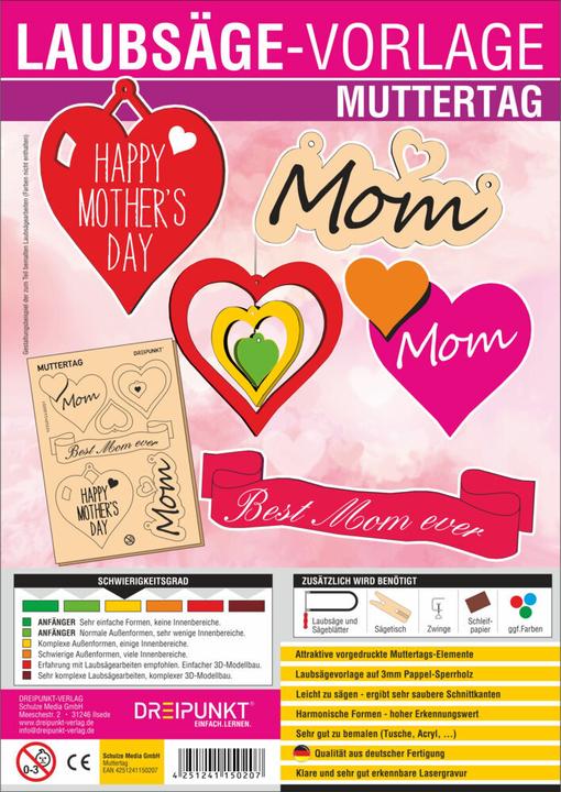 Produktbild Laubsägevorlage Muttertag