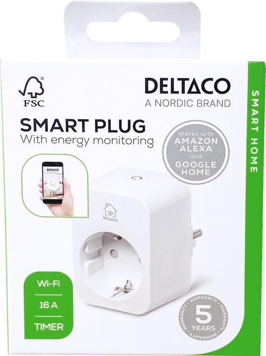 Produktbild Deltaco Smart Home Indoor Steckdose mit Verbrauchsmonitor