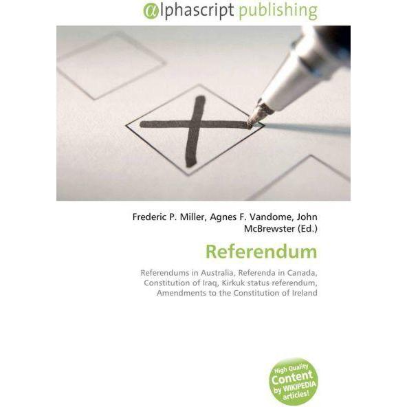 Referendum, Fachbücher von Agnes F. Vandome, Frederic P. Miller, John McBrewster