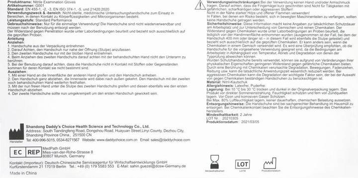 Produktbild 3A Purism Nitril-Handschuhe, 100 Stück, Grösse XL, blau (XL)