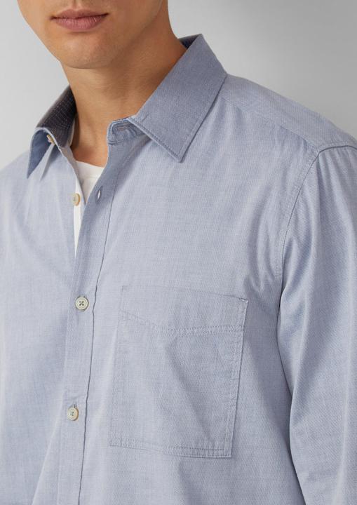 Immagine prodotto s.Oliver Hemd Regular Fit: Gemustertes Langarmhemd mit Brusttasche (L)