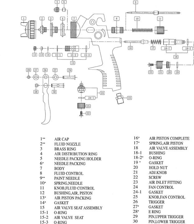 Actual product image XPOtool LVLP spray gun