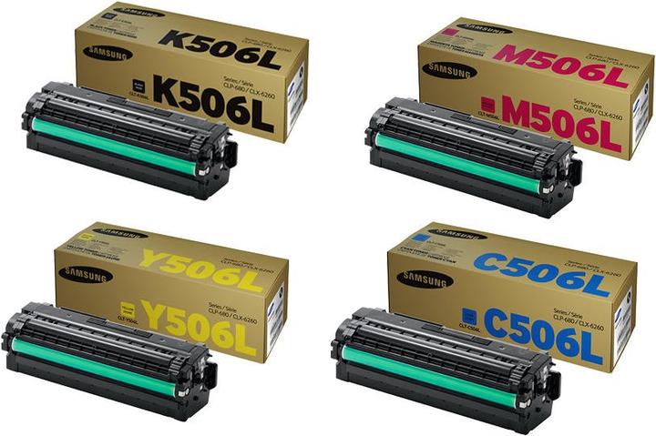 Image du produit HP Samsung Original Toner Set CLT-506L Toner noir, cyan, magenta, jaune (SU171A, SU515A, SU305A, SU0 (C, CF, M, Y)