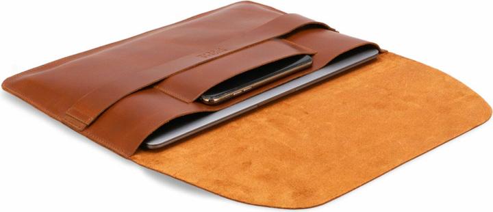 Actual product image Buckle & Seam Leather Laptop Sleeve Terra Cognac (15")