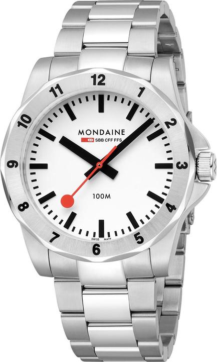 Immagine prodotto Mondaine MSN.4211B.SK Numeri (Fatto in Svizzera, Orologio da polso analogico, 42 mm)