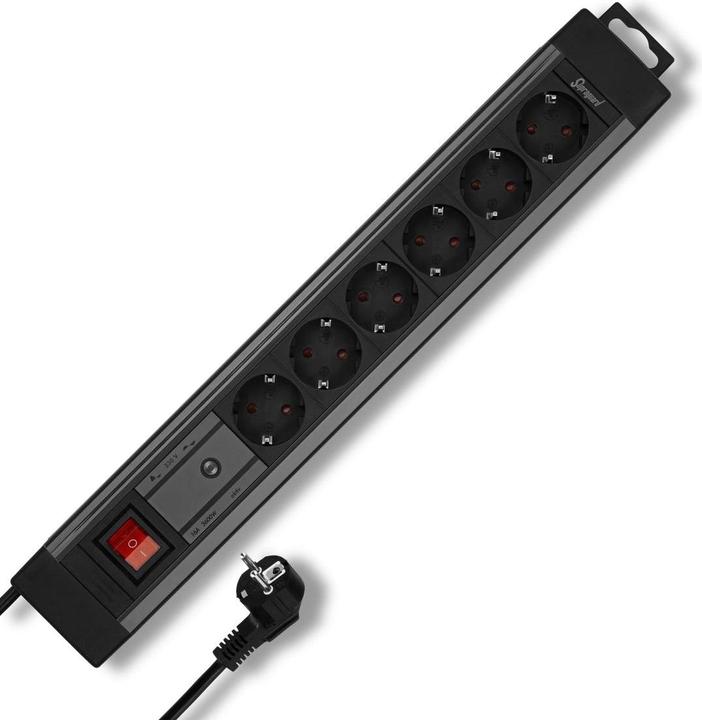Actual product image REV Surge protection 6-fold 3.0 m Supra-Guard (6x, CEE 7/3, 3 m)