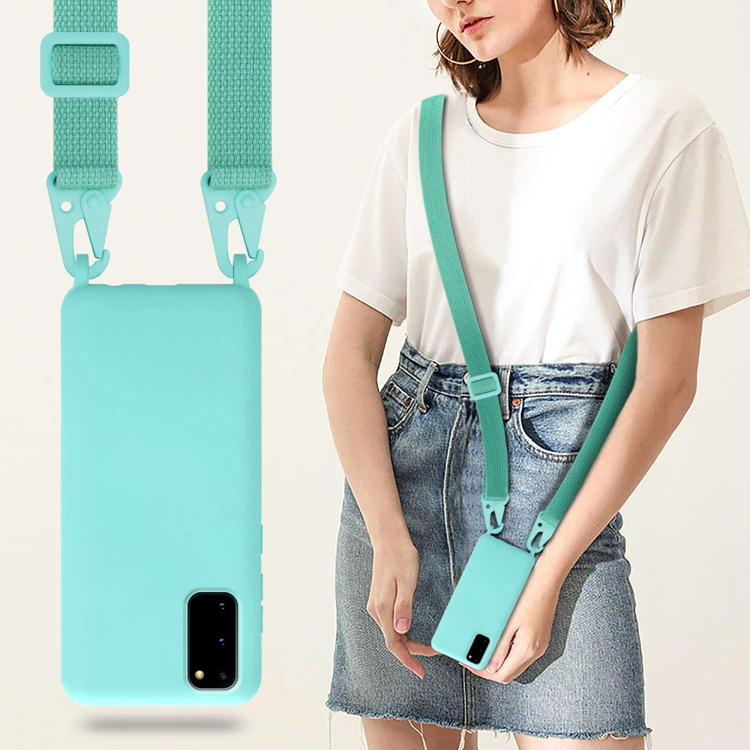 Thumbnail - Cadorabo TPU Cover Handy Kette Liquid (Samsung Galaxy S20+), Smartphone Hülle, Türkis