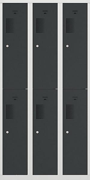 Actual product image eurokraft basic Locker, 6 compartments, width 900 mm (90 cm, 180 cm)