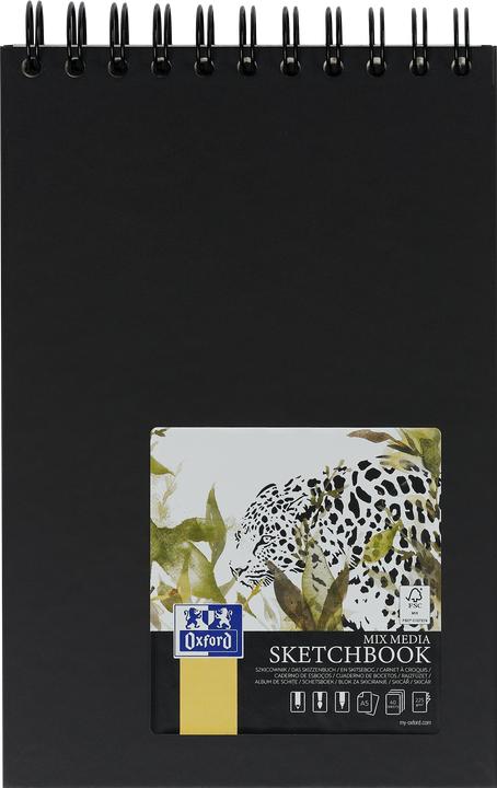 Produktbild Oxford doppelspiralgebundenes Skizzenbuch (A5, Blanko, Weicher Einband)