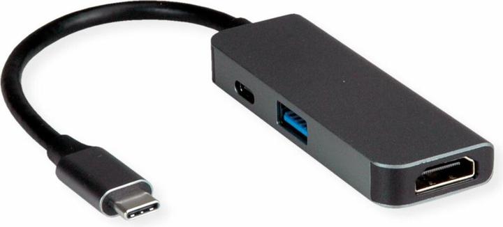 Image du produit Value Adaptateur d'affichage USB Type C - HDMI + USB 3.2 Gen 1 A + Type C PD (HDMI, USB 3.0, USB-C, 10 cm)