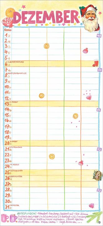 Produktbild Gabi Kohwagner Unser Familienkalender 2026 (22 x 48 cm, Harter Einband, Deutsch)