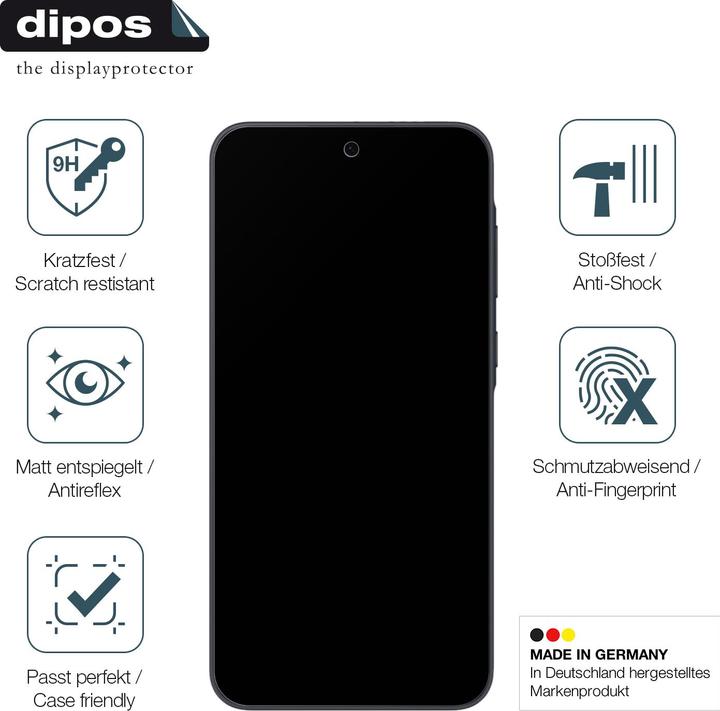 Produktbild Dipos Anti-Shock Displayschutz Matt 9H (1 Stück, Samsung Galaxy A56)
