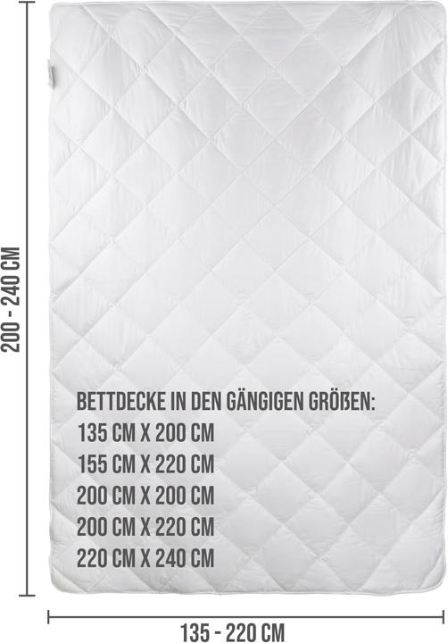 Produktbild Aspero Bio-Baumwoll-Bettdecke AJACCIO (Baumwolle, Polyester, 155 x 220 cm)