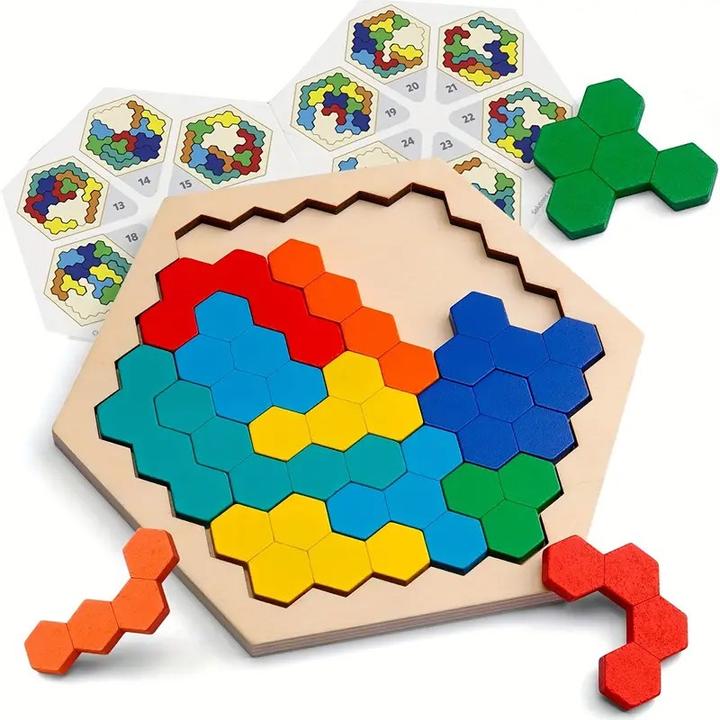 Immagine prodotto Cbx Puzzle in legno esagonale 14 pezzi (14 pezzi)