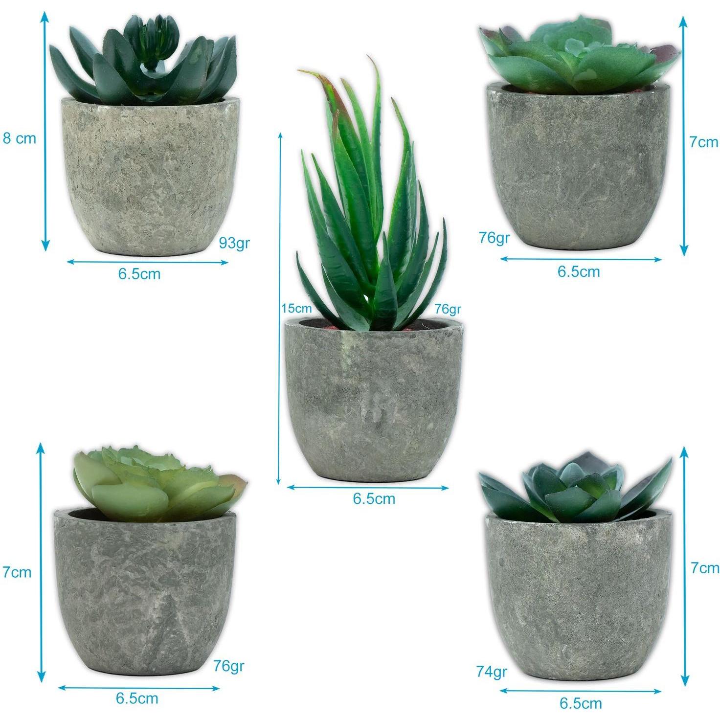 Thumbnail - Intirilife, Kunstpflanzen, Kunstpflanze Set (15 cm)