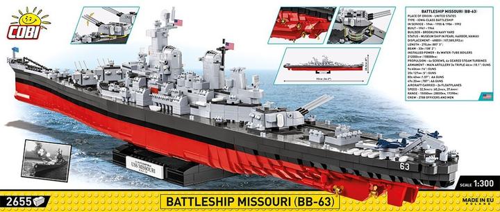 Actual product image Cobi 4837 MISSOURI BATTLESHIP