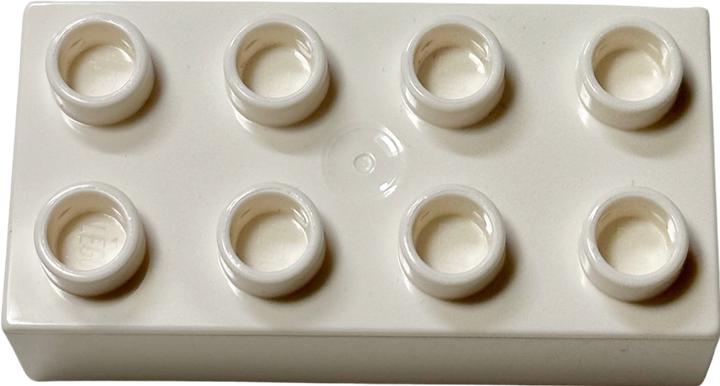 Actual product image LEGO Duplo 2x4 bricks white - building blocks basic bricks 3011 NEW! Quantity 50x (3011)