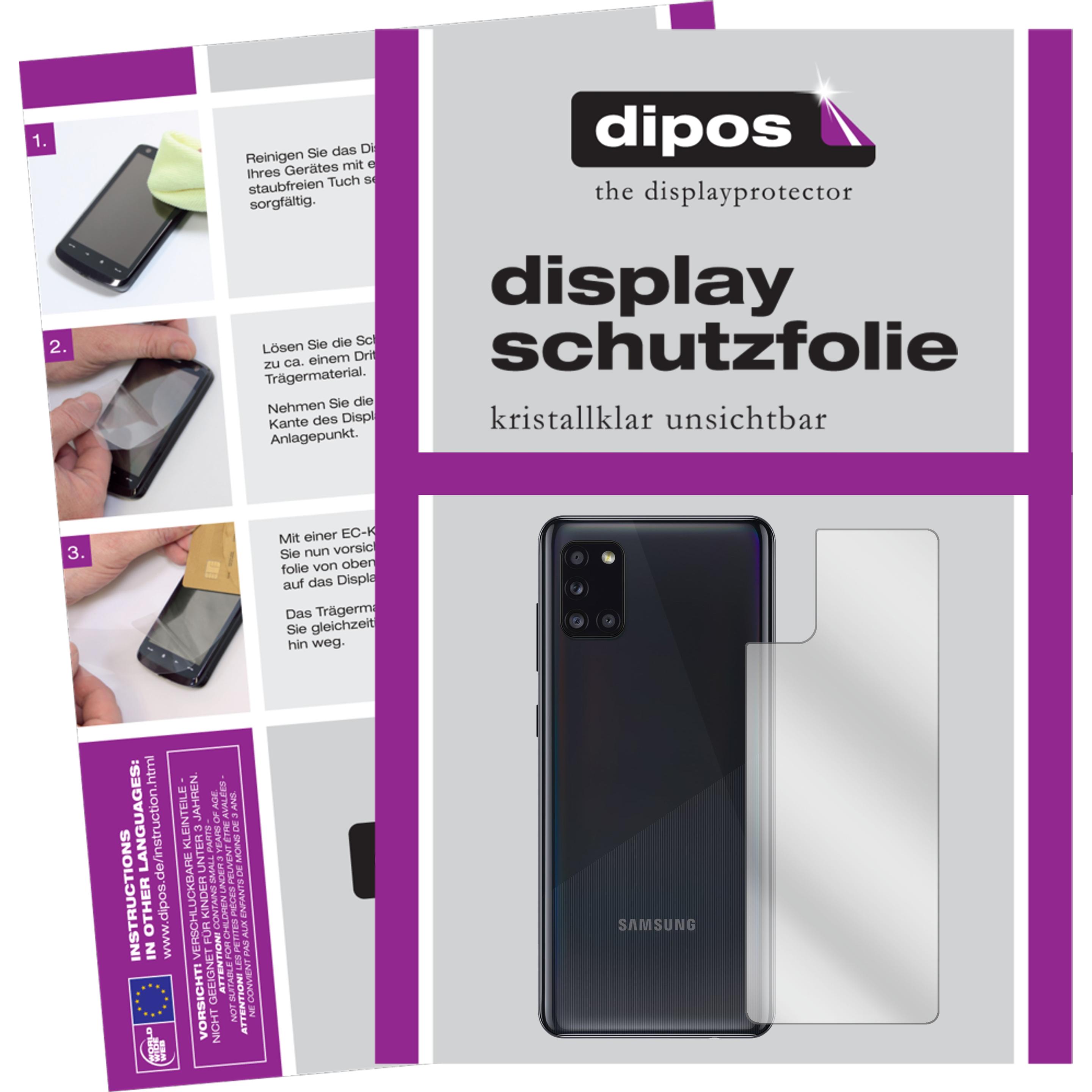 Dipos Displayschutzfolie Crystalclear (1 Stück, Samsung Galaxy A31), Smartphone Schutzfolie, Transparent