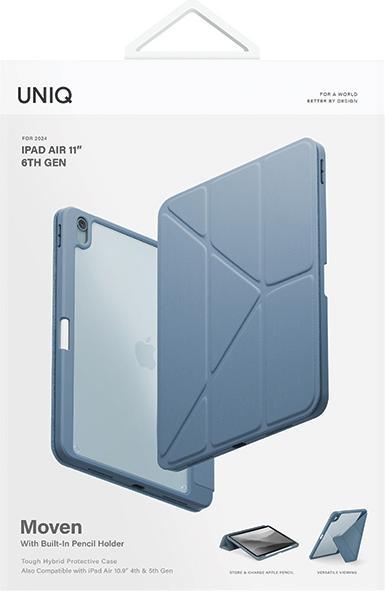 Actual product image Uniq etui Moven iPad Air 11" (2024) niebieski/stone blue (Apple iPad Air 11 2024, Apple iPad Air 11 2025, Apple iPad Air 11 2026)