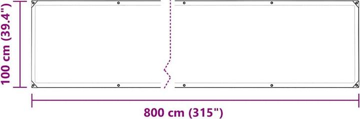 Produktbild vidaXL Transparente Plane mit Ösen 1x8 m Polyethylen durchsichtige Plane (1 x 8 m)