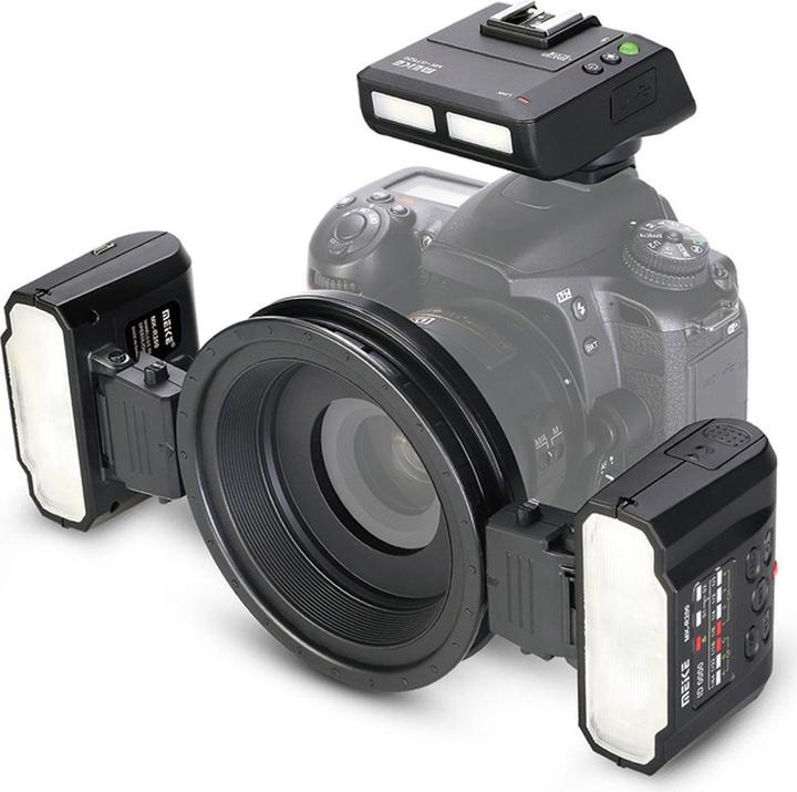 Meike MK-MT24 Makro Blitzsystem für Nikon (Makroblitz, Nikon)