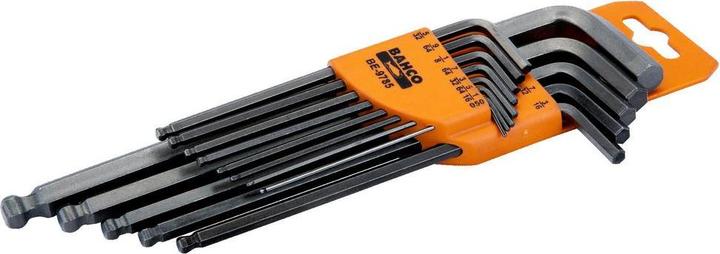 Productafbeelding Bahco Offset kogelkop inbussleutelset, inch, zwarte afwerking, 13-delig, L-vormige inbussleutelset