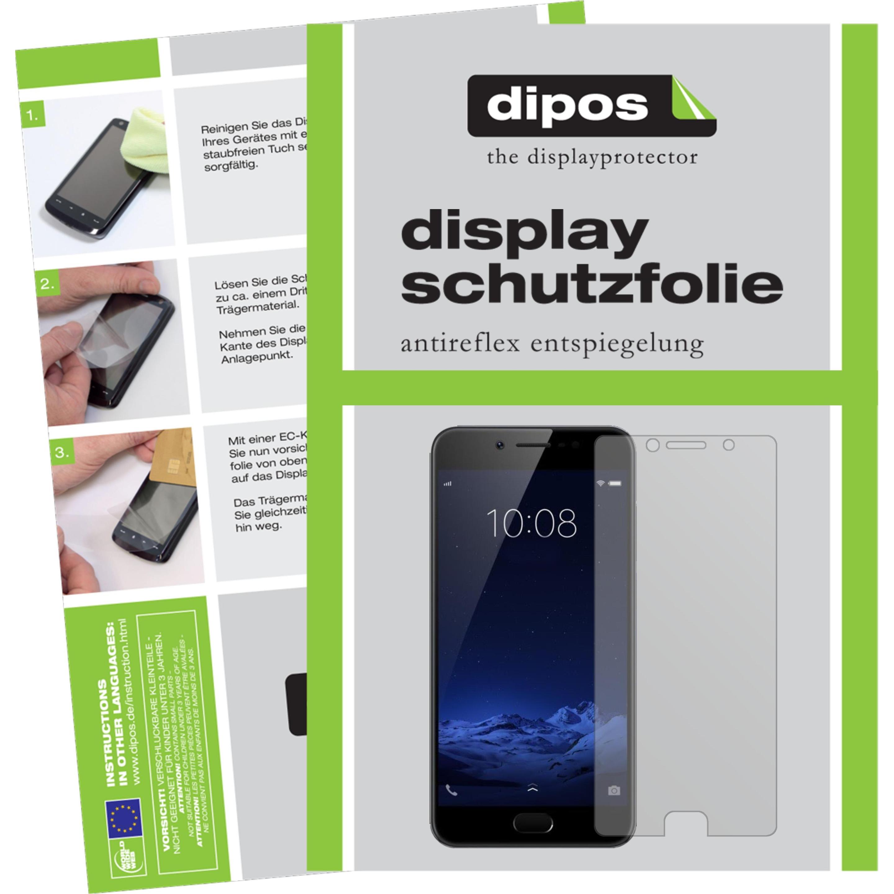 Dipos Displayschutzfolie Antireflex (2 Stück, Vivo Y69), Smartphone Schutzfolie, Transparent