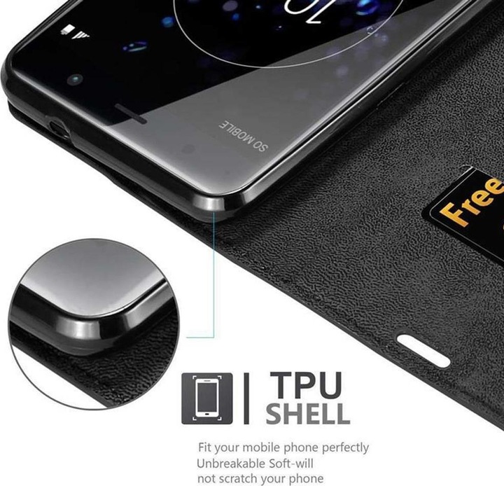 Actual product image Cadorabo Book Invisible Magnet Cover (Sony Xperia XZ2 Premium)